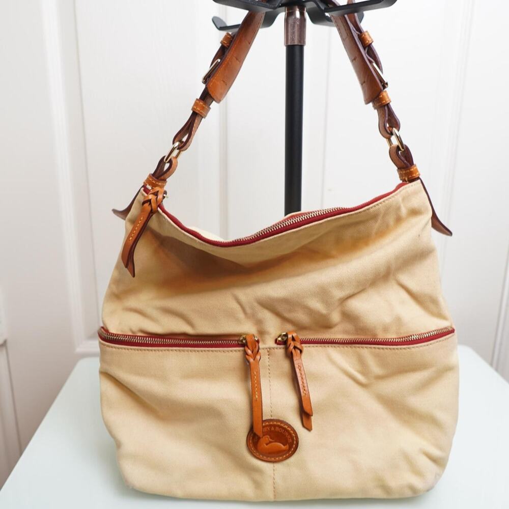 Dooney Bourke Canvas Hobo Shoulder Bag